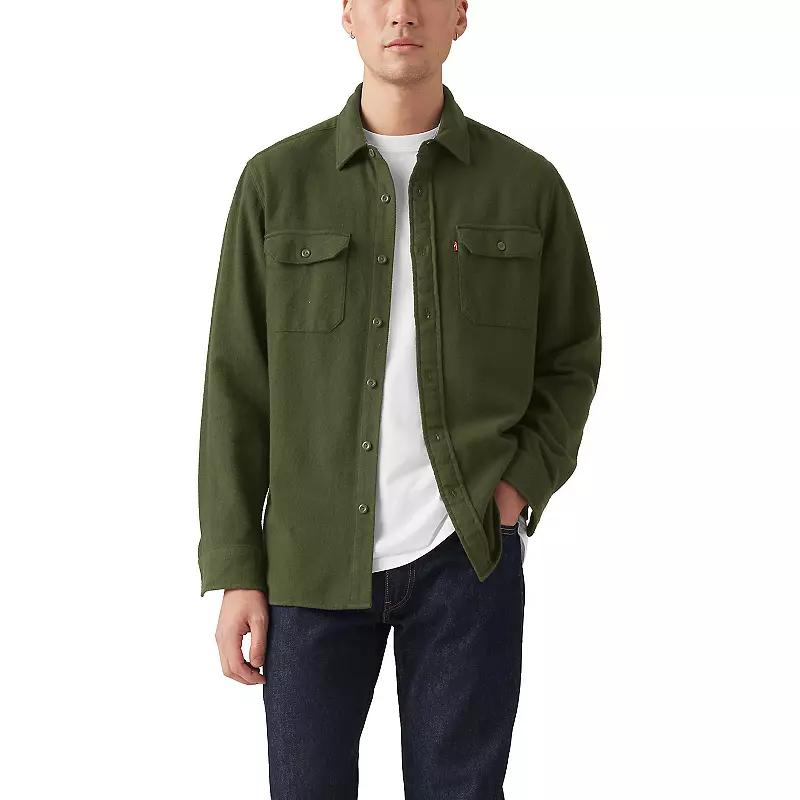 Mens Levis Classic Worker Overshirt Green Night Product Image