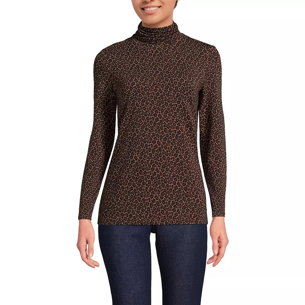 Women's Lands' End Lightweight Fitted Turtleneck,  Product Image