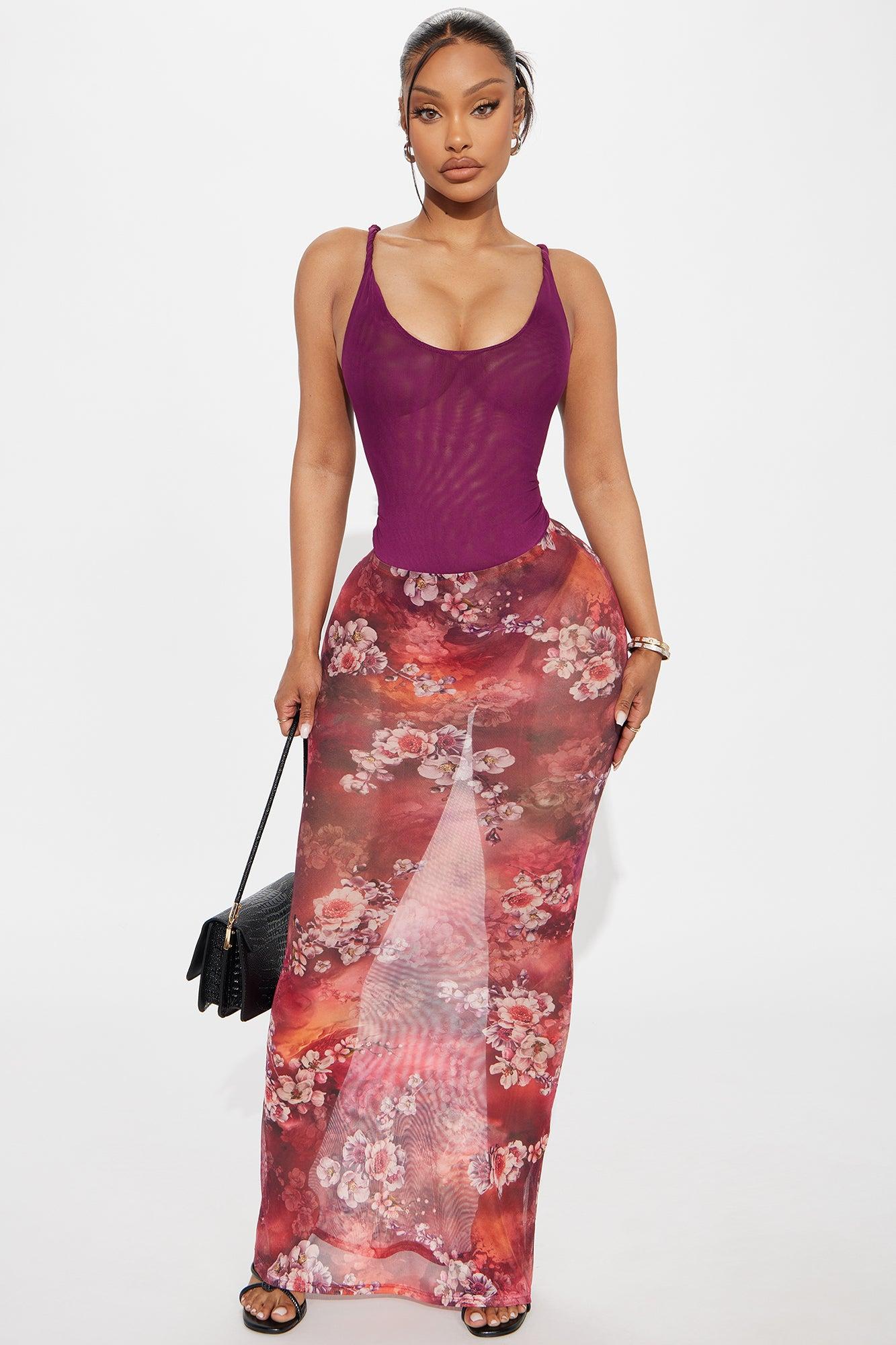 Twila Mesh Bodysuit - Plum Female Product Image