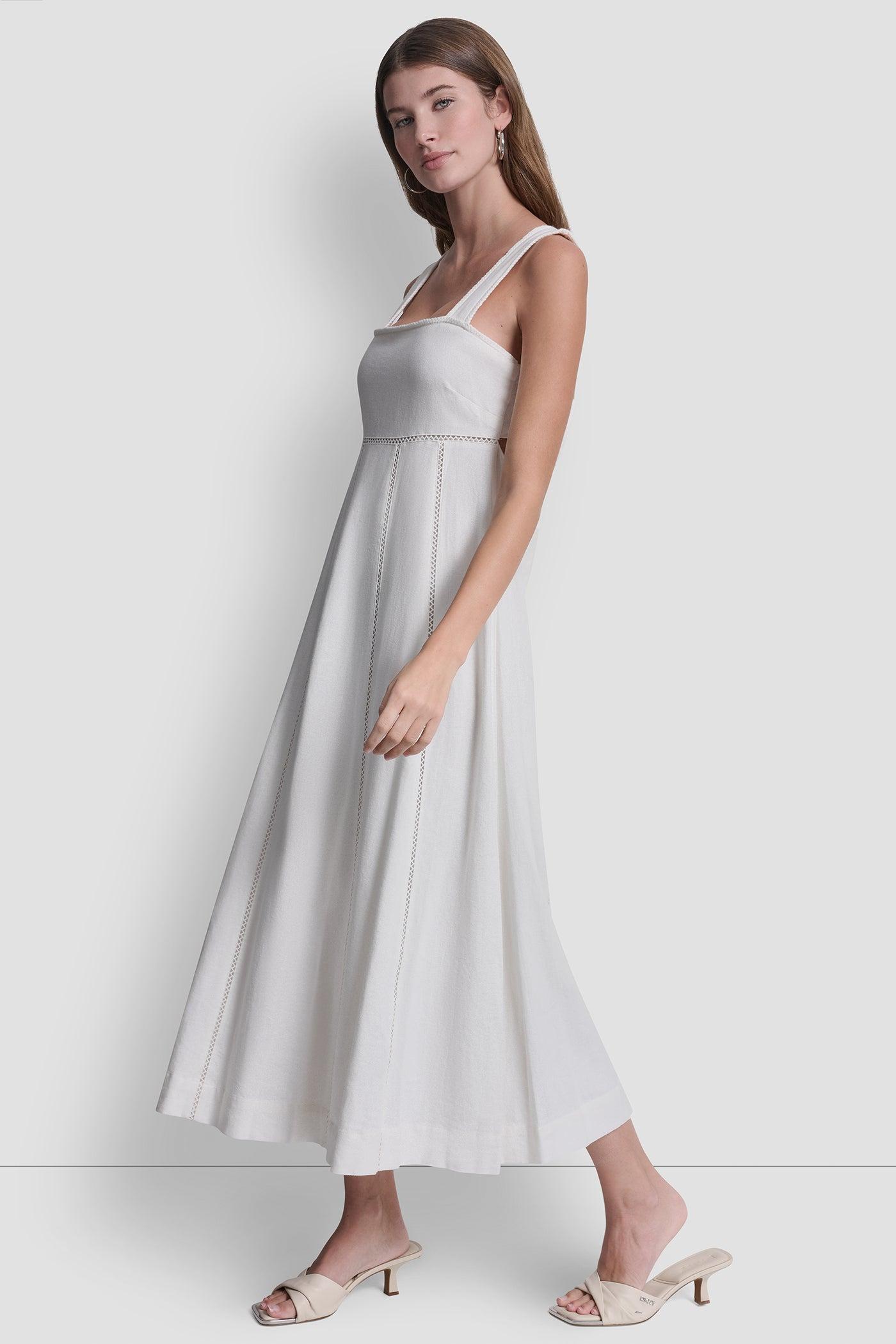 SEAMED TANK DRESS WITH TIE BACK Product Image