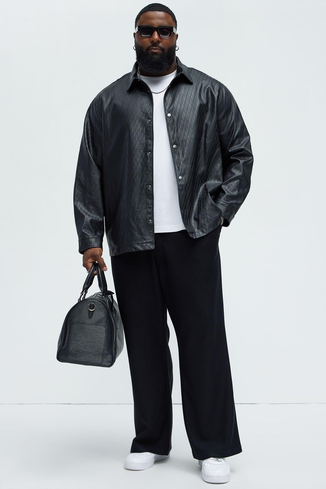 Cassidy Faux Leather Shirt - Black Product Image