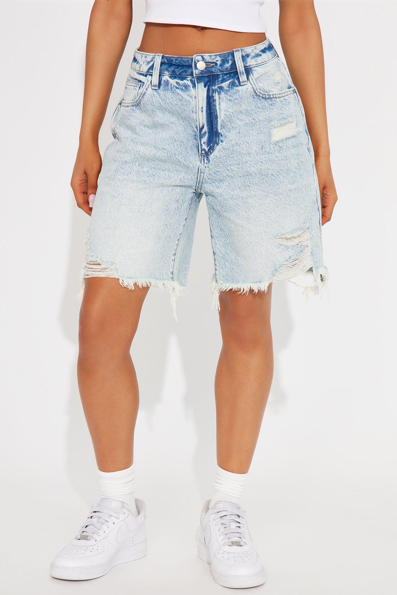 Tinsley Non Stretch Ripped Bermuda Short - Vintage Wash Product Image