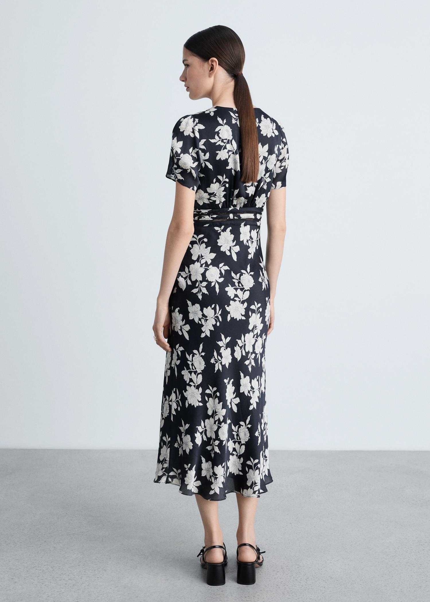 Floral-print flared dress - Women | MANGO USA Product Image