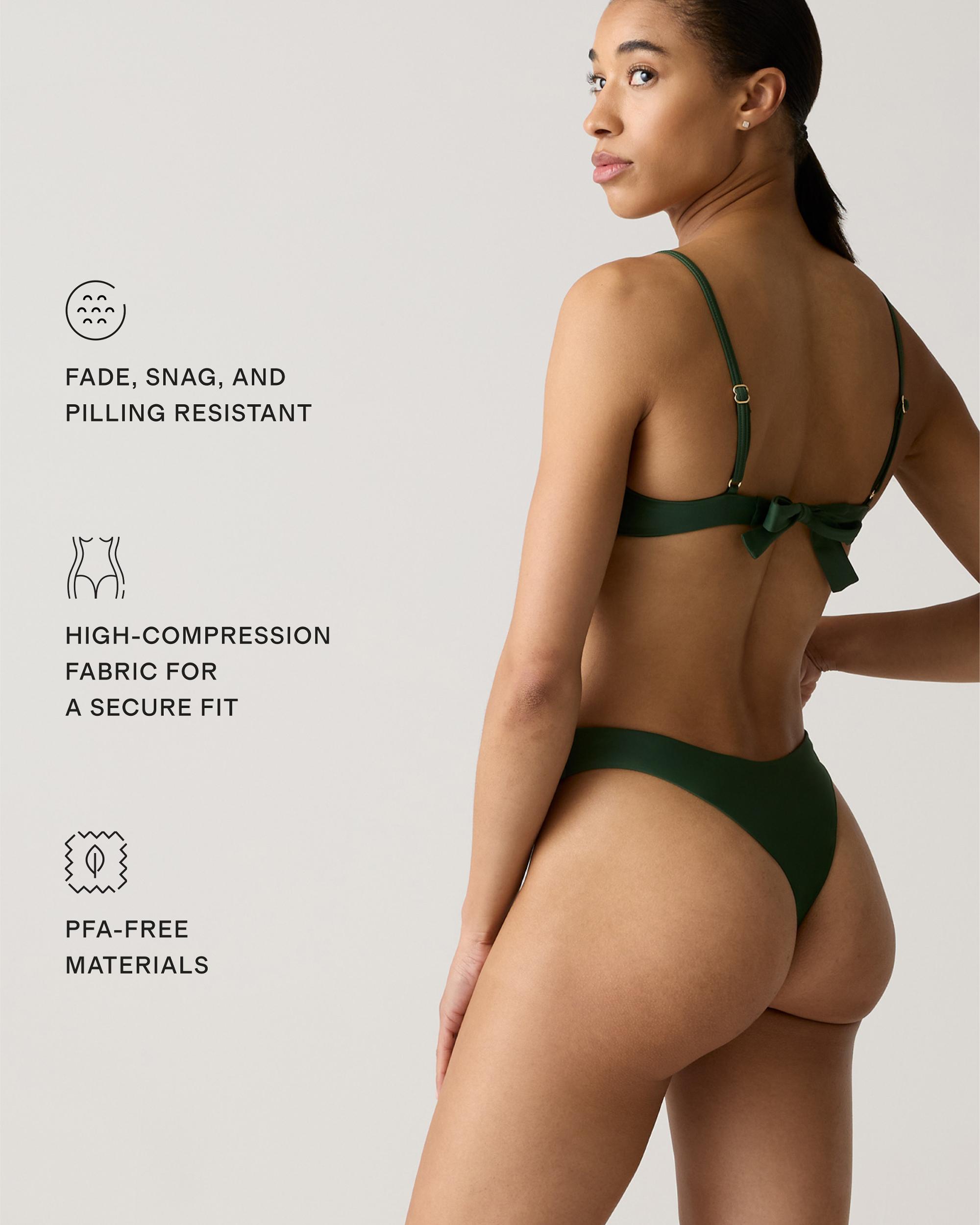 Quince | Women's Italian High-Leg Bikini Bottom 78% Recycled Polyamide, 22% Spandex Product Image