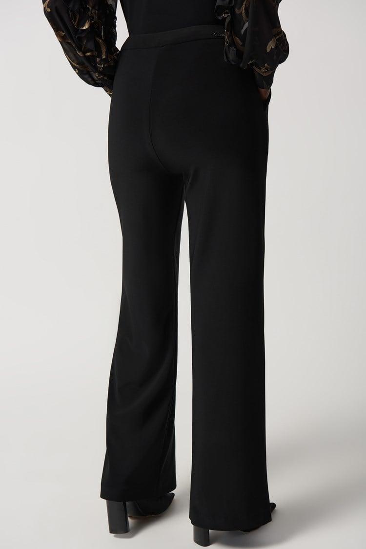 Silky Knit Wide Leg Pants- Black Product Image