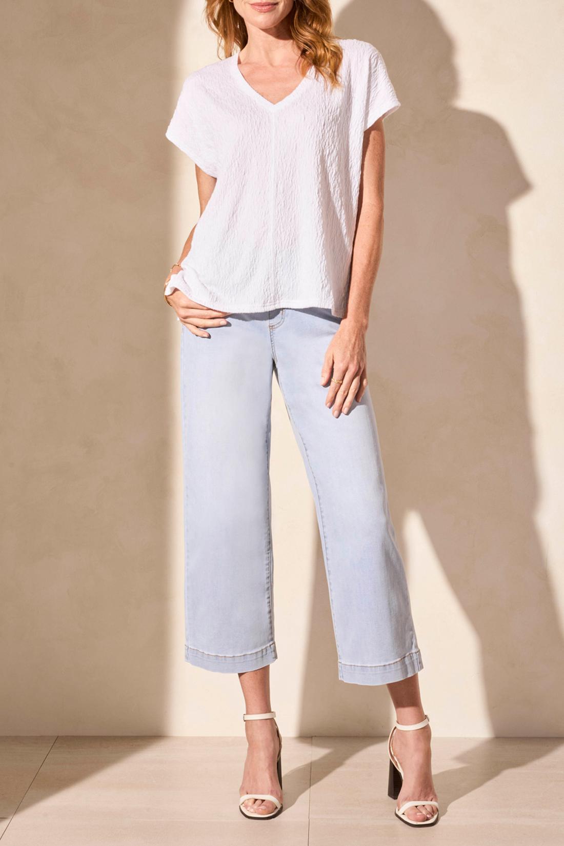 Cap Sleeve V-Neck Top Product Image