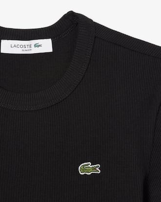 Slim Fit Ribbed Cotton T-shirt Product Image