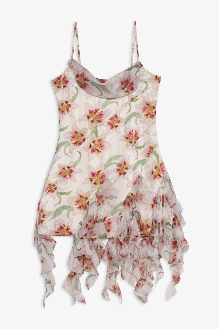 Sunrise Lily Beaded Mini Dress — Cream Product Image