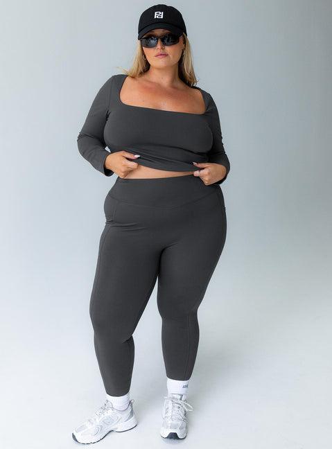 Thriving Activewear Top Grey Curve Product Image