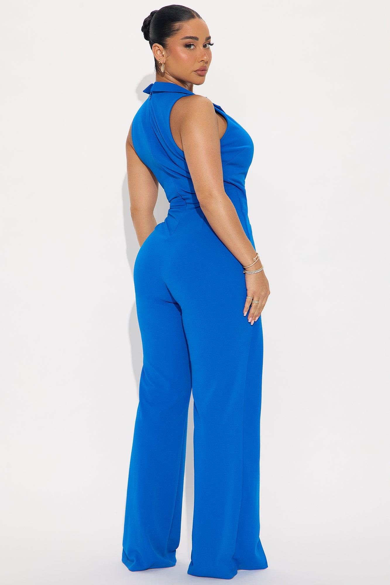 Gia Crepe Jumpsuit - Royal Product Image