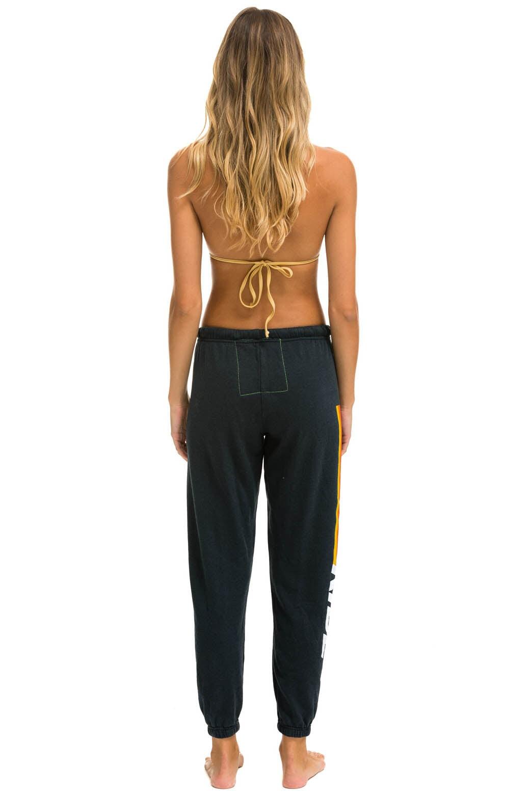 RIDE LOGO WHITE SWEATPANTS - CHARCOAL Female Product Image