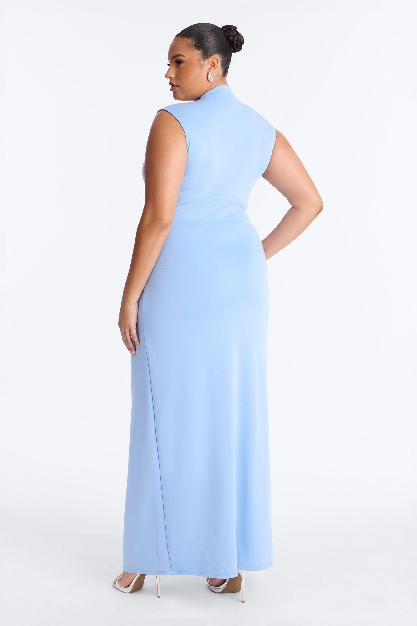 Vivi Twist Maxi Dress - Blue Female Product Image