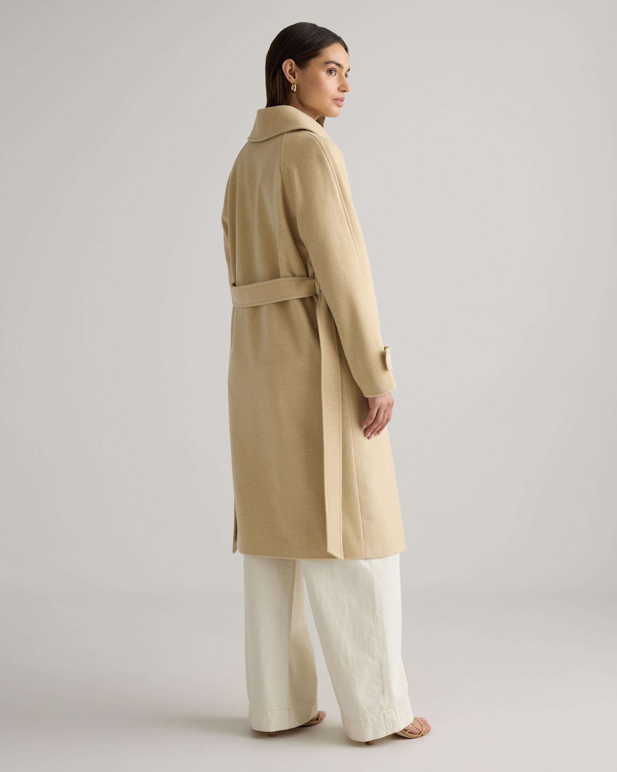 Quince | Women's Italian Wool Belted Point Collar Coat Wool/Nylon Product Image
