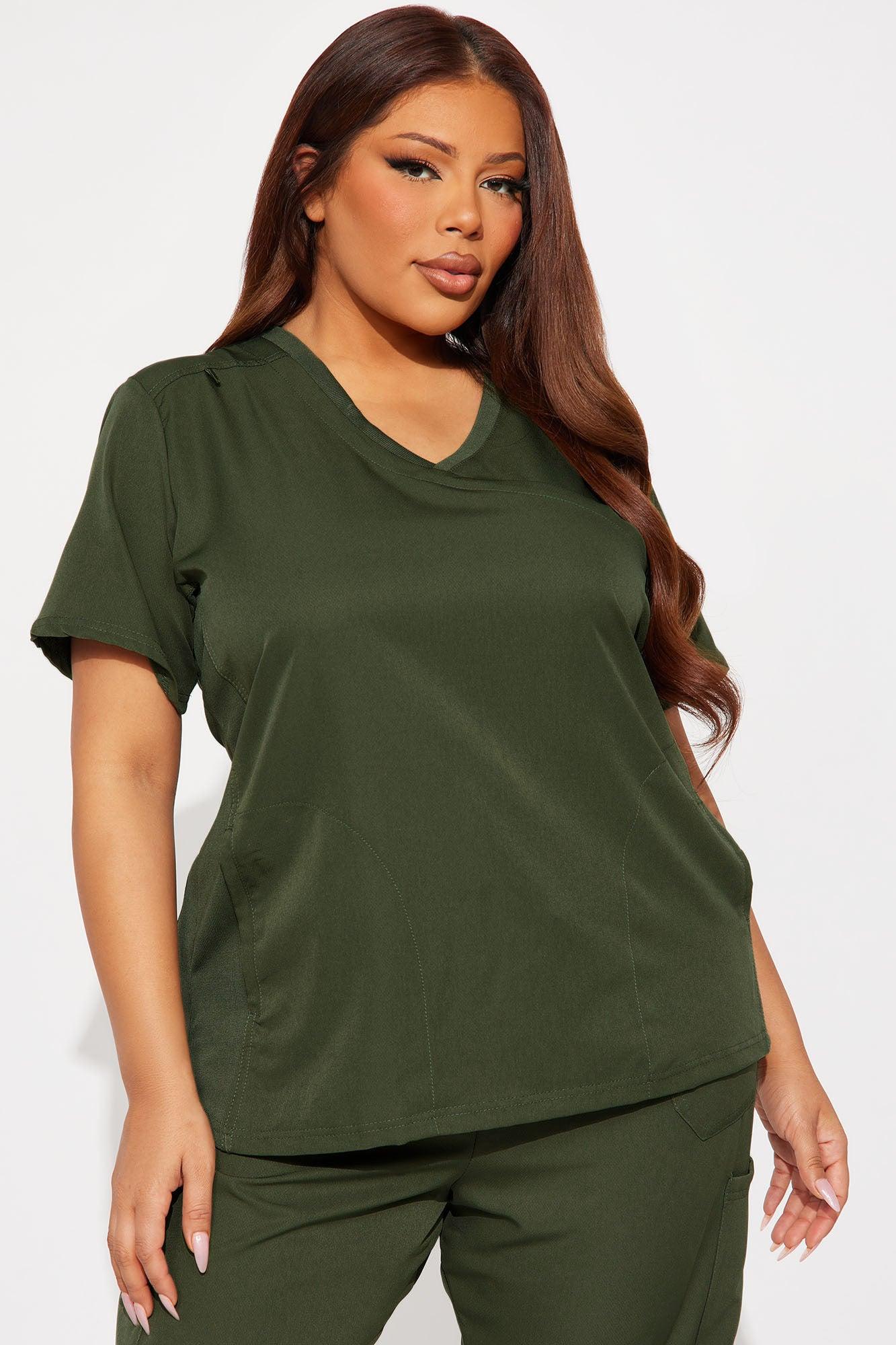 Get To Work Stretch Uniform Scrub Jogger Set - Olive Female Product Image