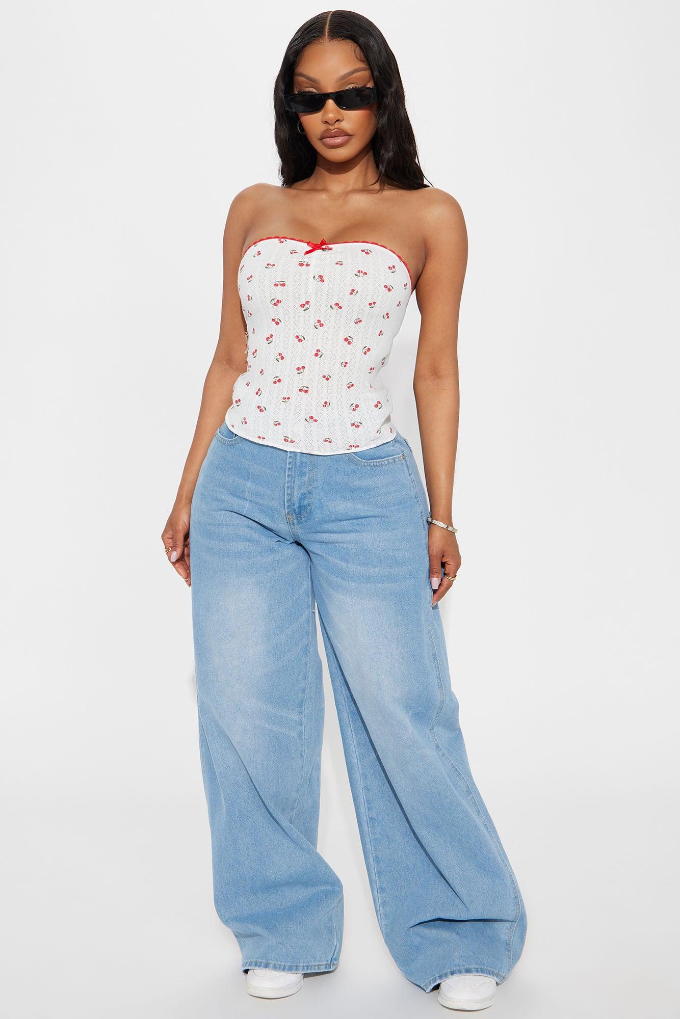 Fun And Fruity Tube Top - White/combo Product Image