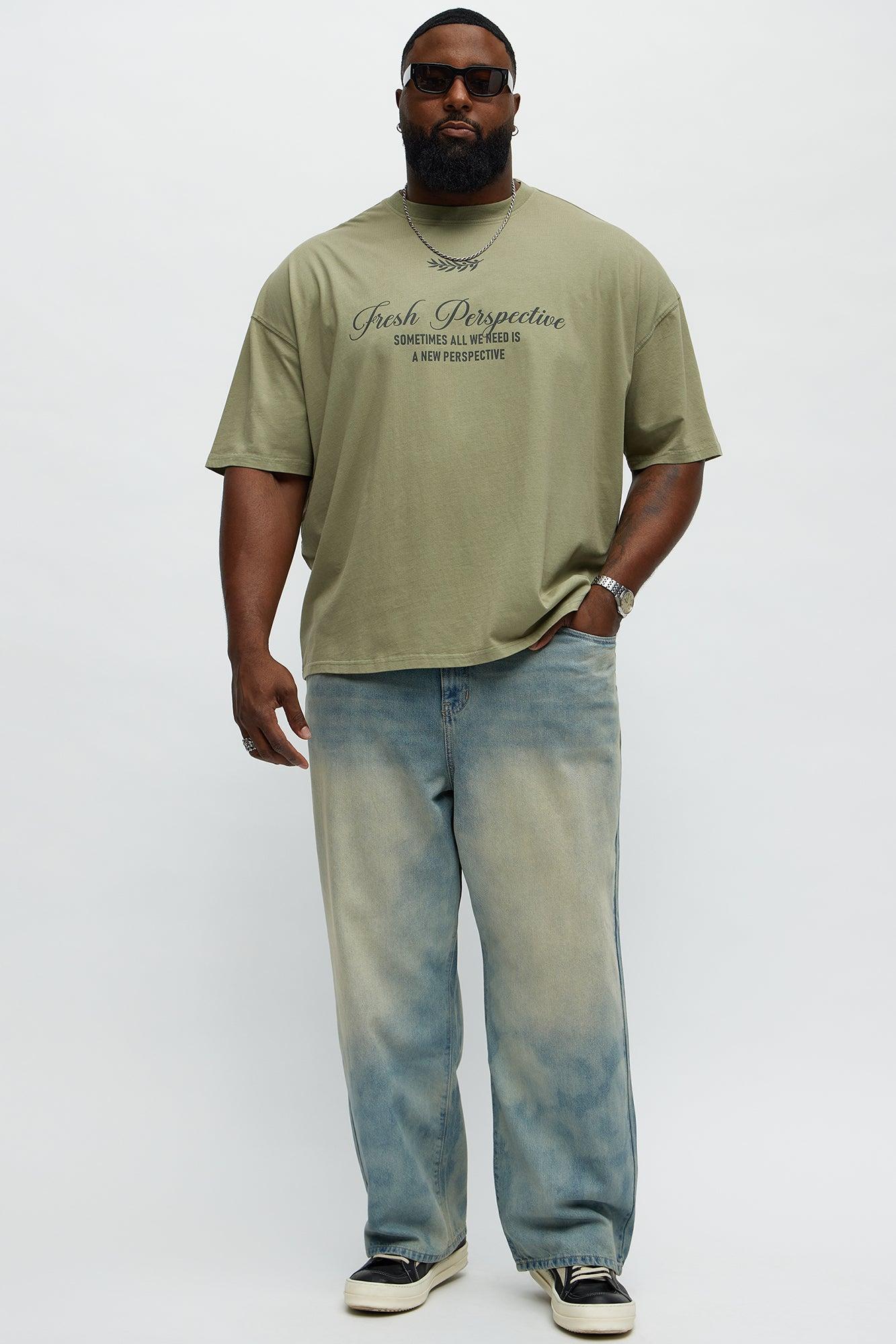 Fresh Perspective Oversized Short Sleeve Tee - Olive Product Image