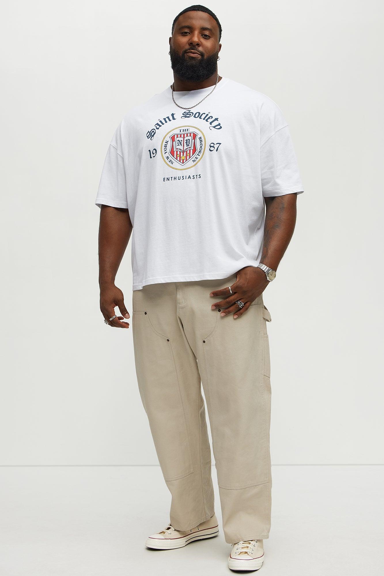 Saint Society 1987 Oversized Short Sleeve Tee - White Male Product Image