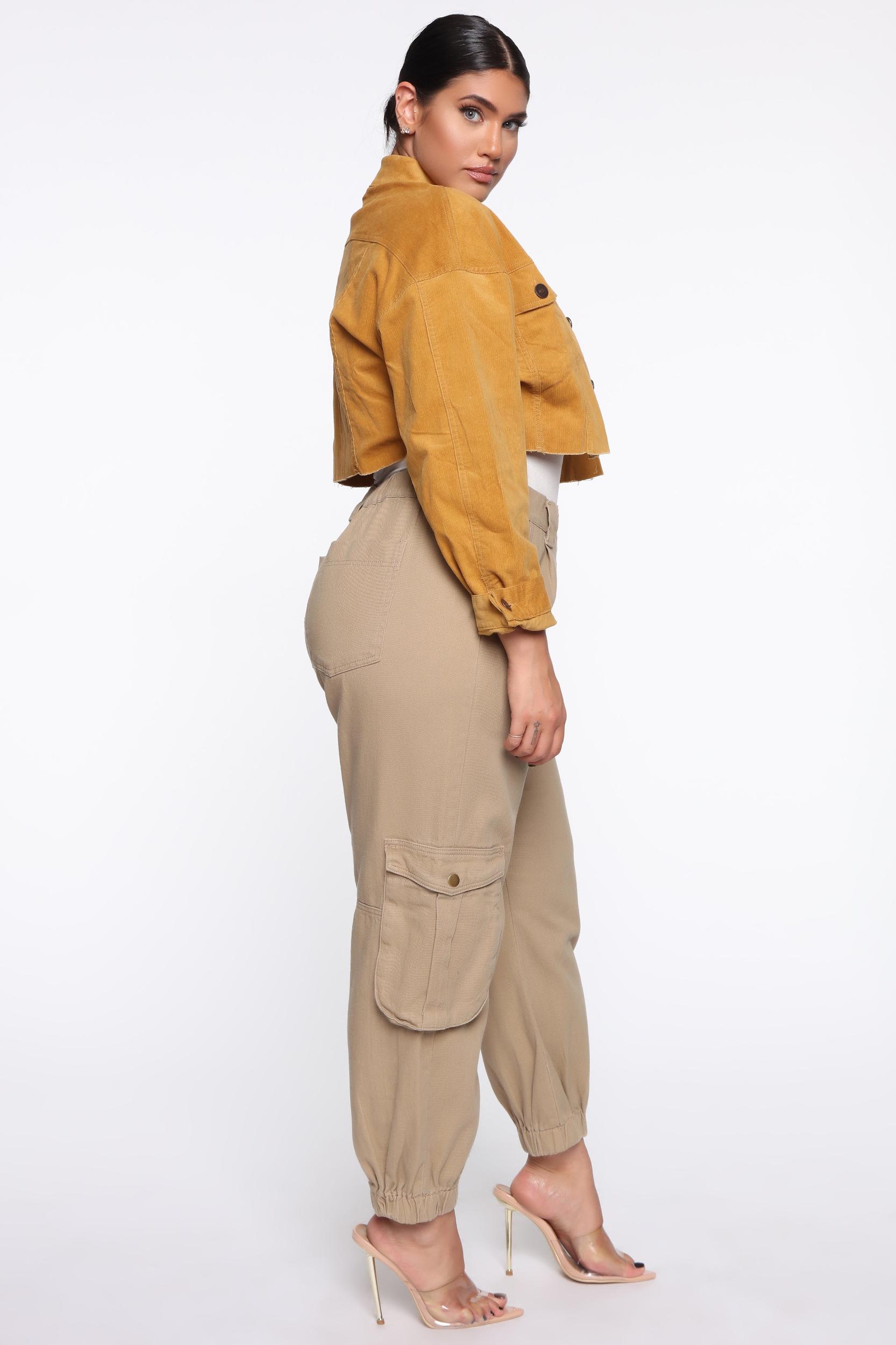 Leslie Cargo Joggers - Khaki Product Image