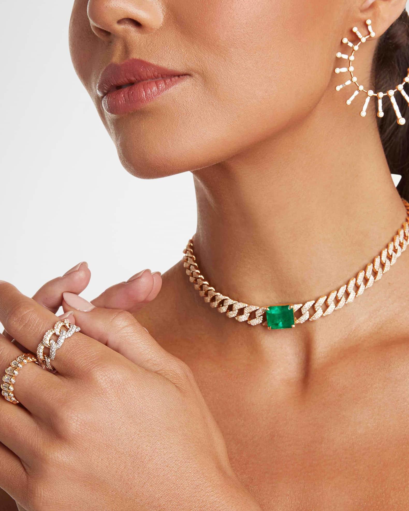 Essential Two Tone Pave Diamond Link Ring Product Image