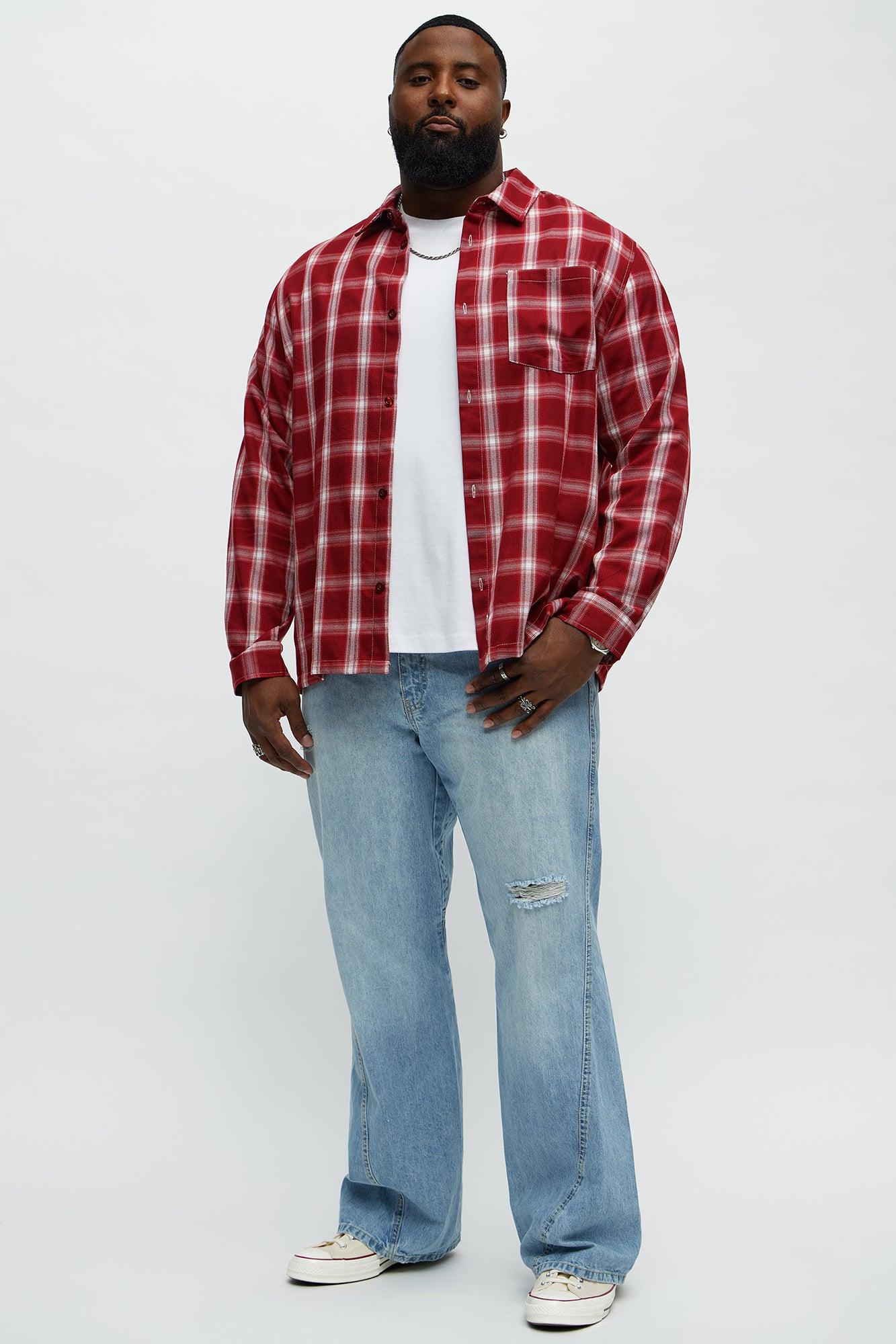 Stacked Slim Flare On Levels Distressed Jeans - Light Blue Wash Male Product Image