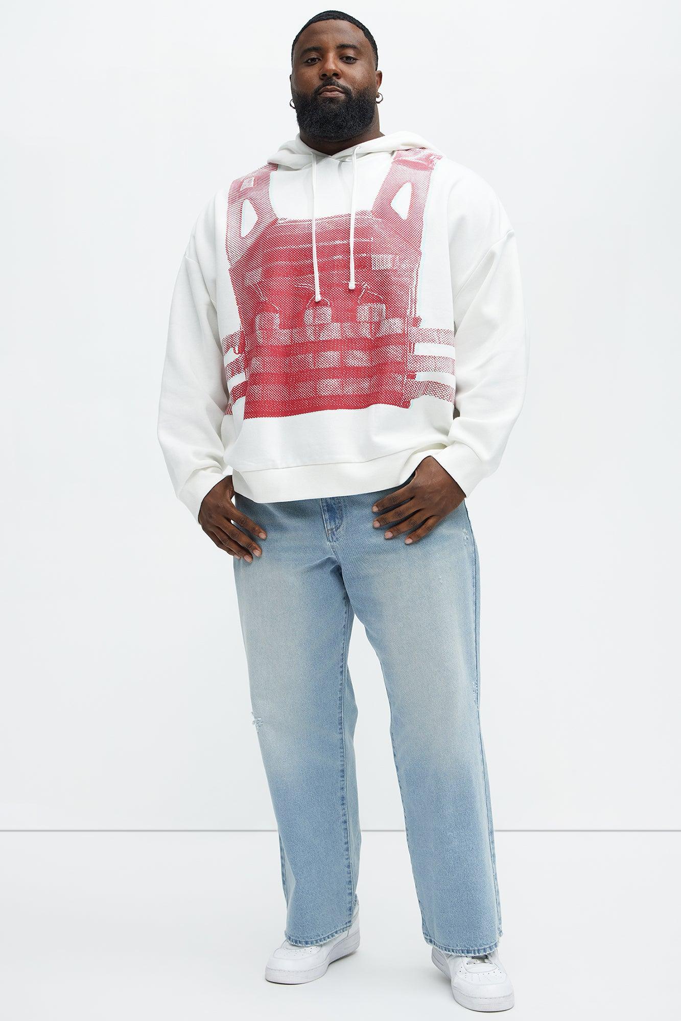 Tyson Fully Protected Oversized Hoodie - White/combo Product Image