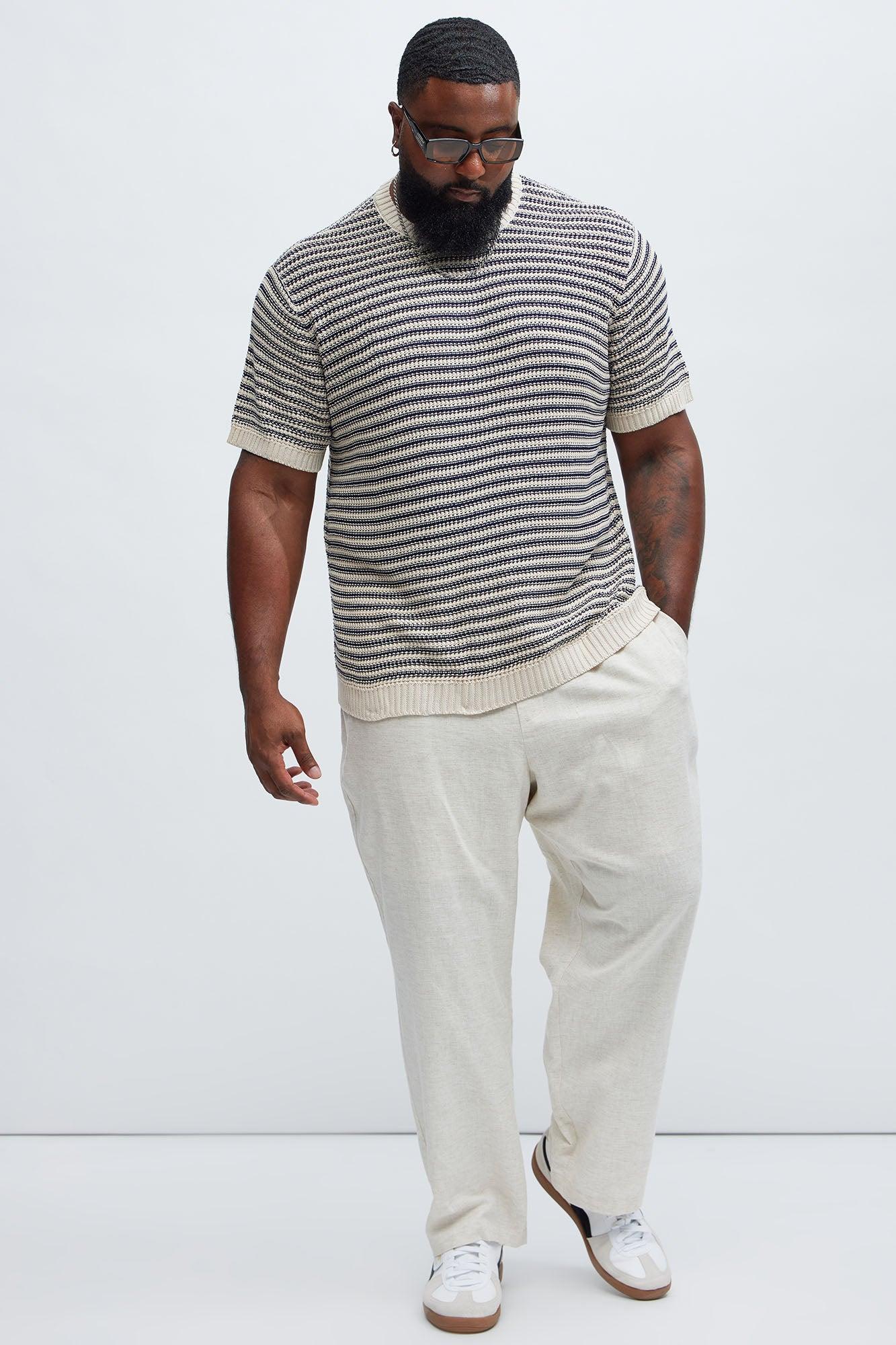 Westville Knitted Stripe Tee - Cream/combo Product Image