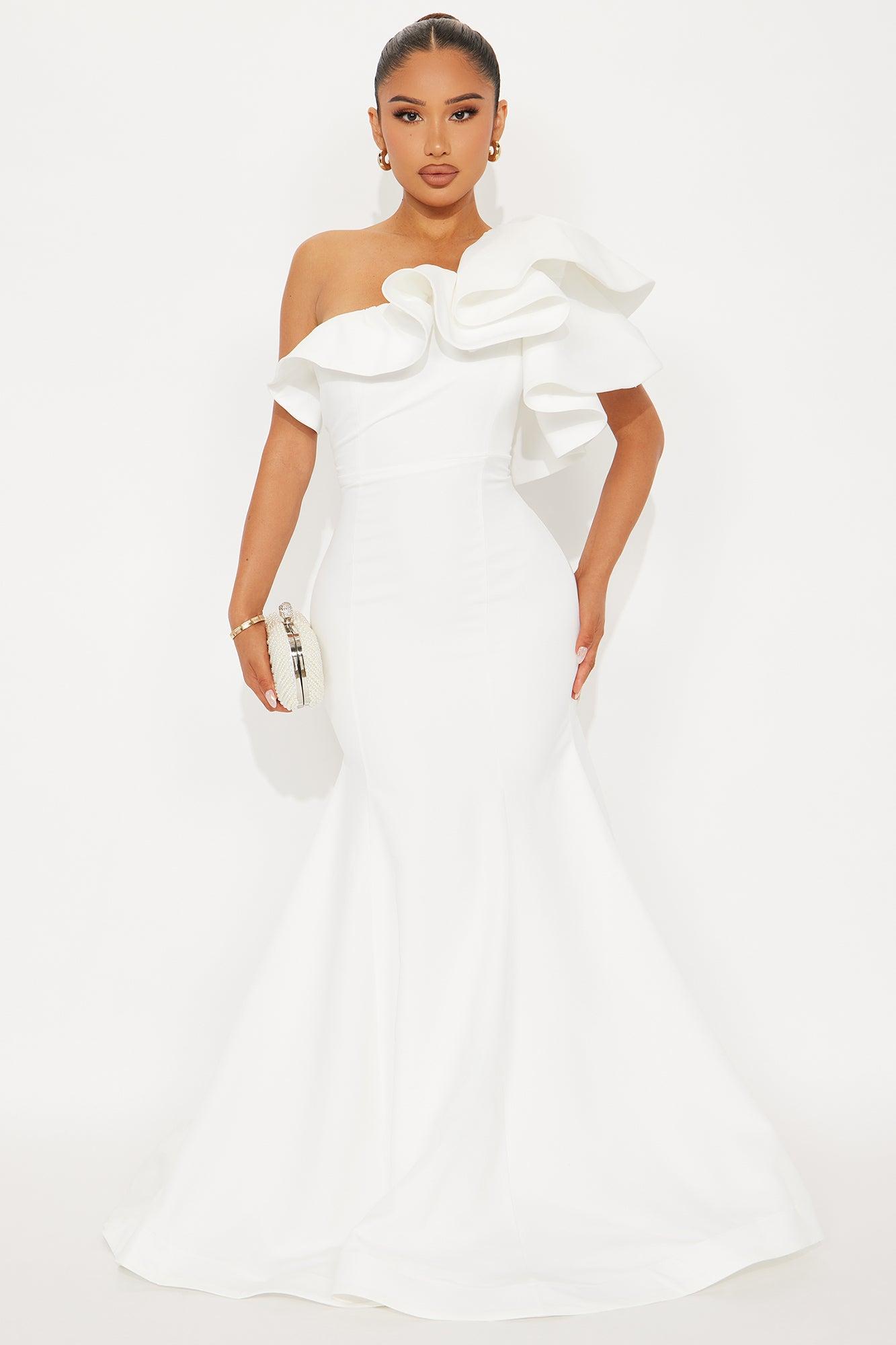 Guiselle Mermaid Maxi Gown - White Female Product Image