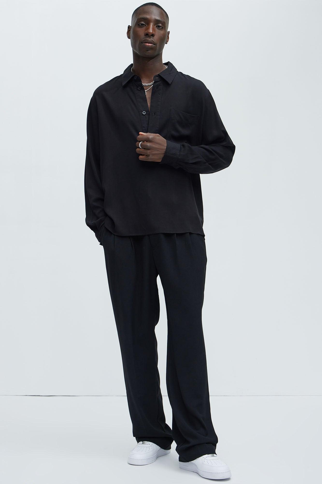 Easy Popover Shirt - Black Product Image