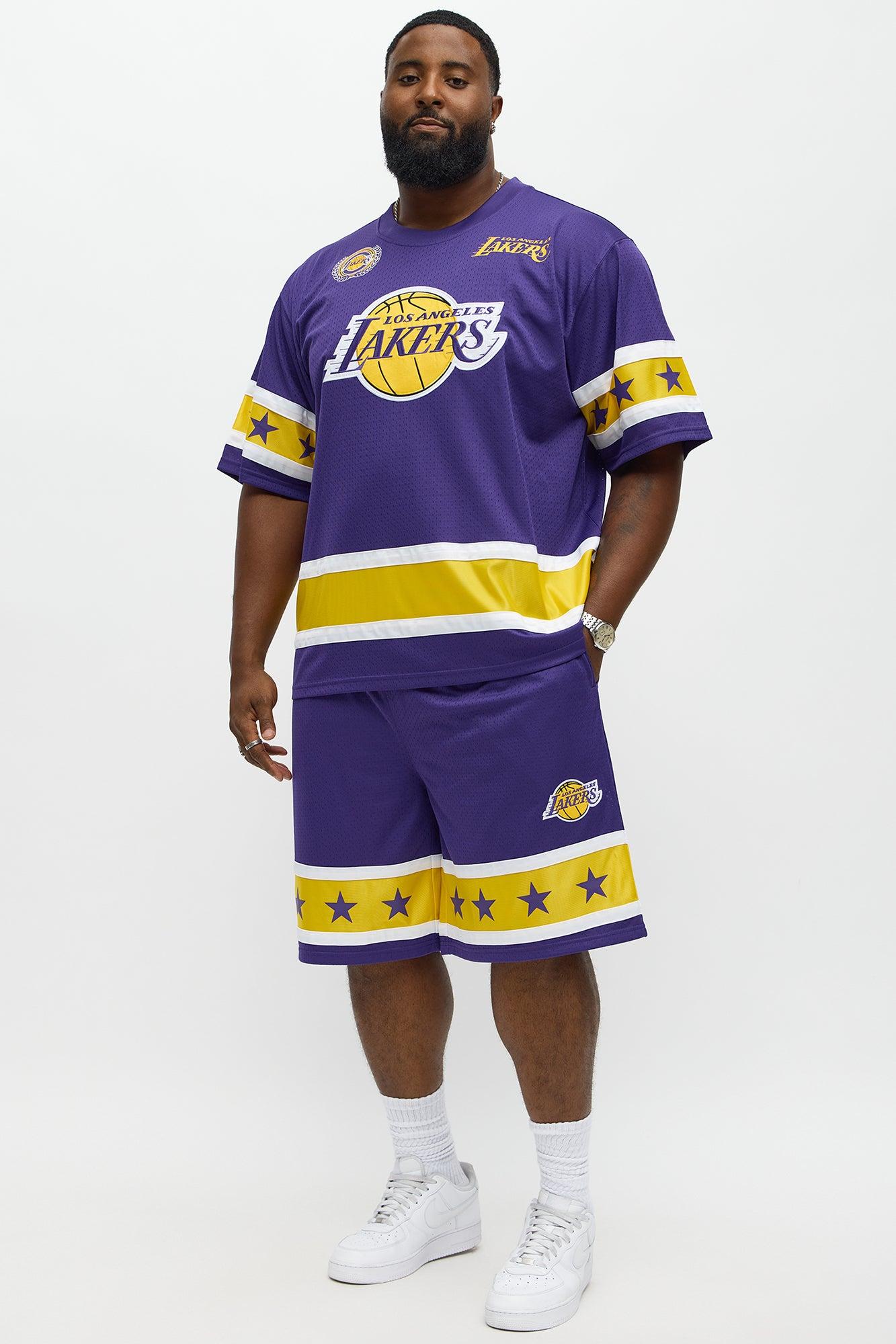 Lakers Believe The Hype Relaxed Shorts - Purple Male Product Image