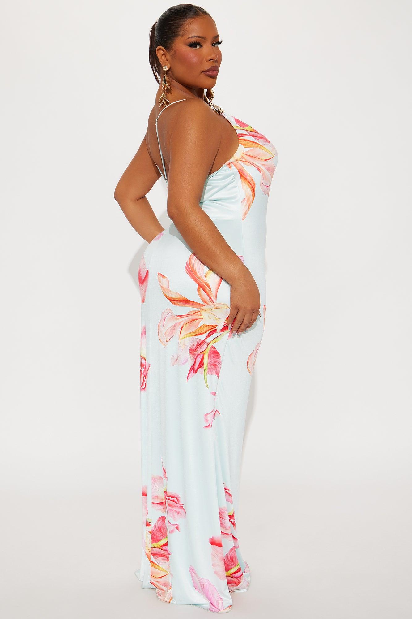 Summer Romance Floral Maxi Dress - Blue/combo Product Image