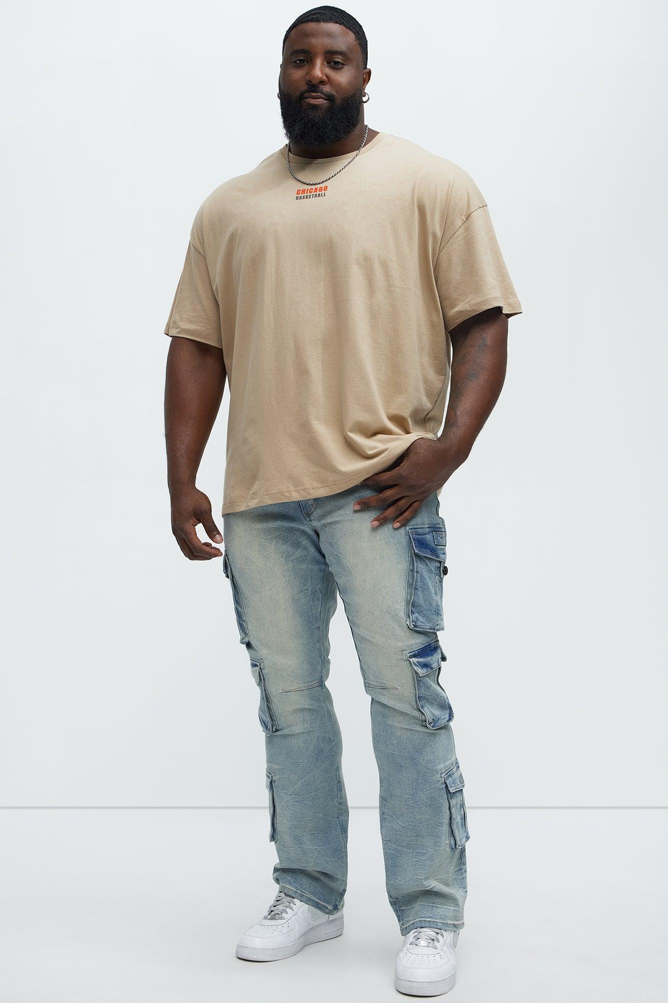 Chicago Basketball Oversized Short Sleeve Tee - Sand Product Image