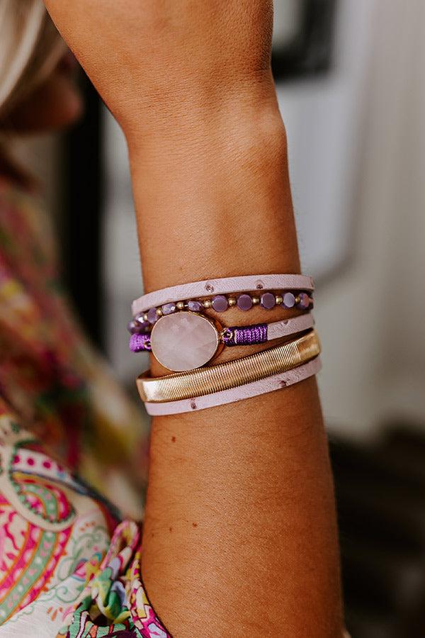 Blissful Break Magnetic Bracelet In Dusty Purple Product Image