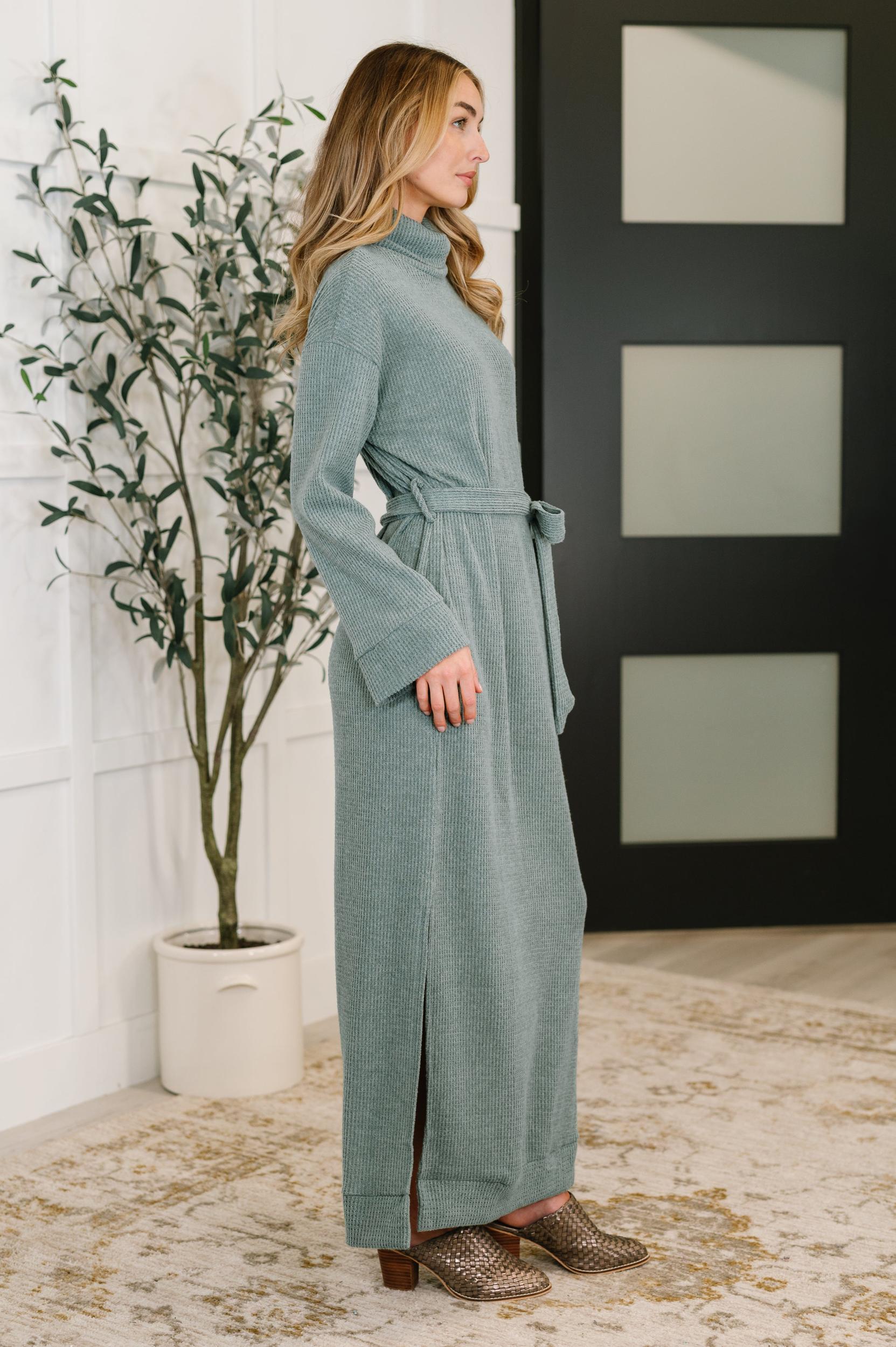 Travel Plush Knit Dress in Soft Teal (Online Exclusive) Female Product Image