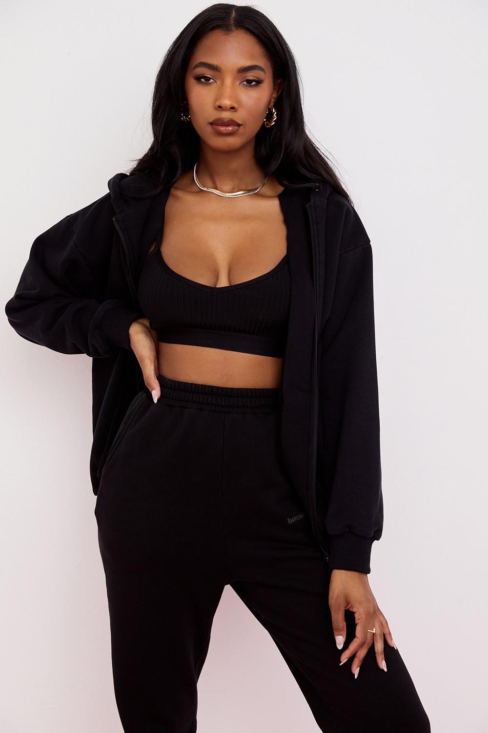 Storm  ink cotton fleece-back zip through hoodie Product Image