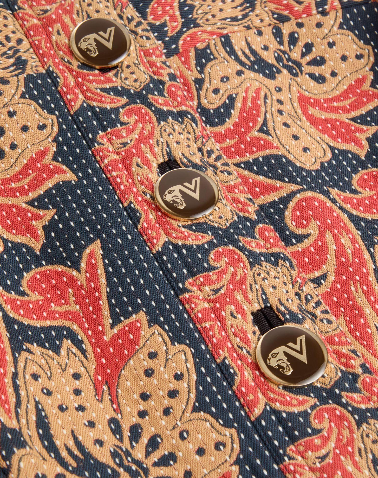 Caban In Apres L'Hiver Quilted Floral Jacquard  Product Image