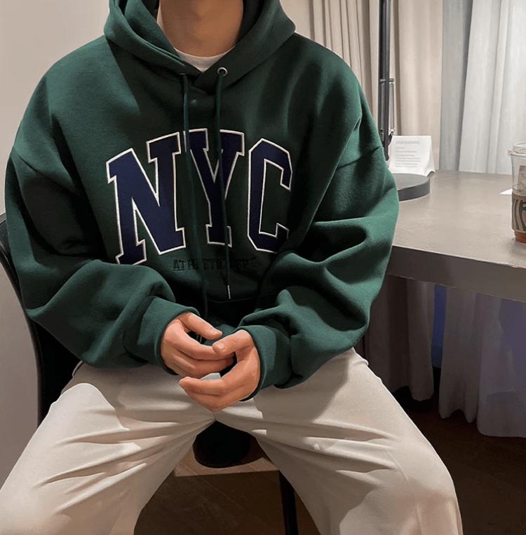 RT No. 10955 EMBROIDERED NYC PULLOVER HOODIE Product Image