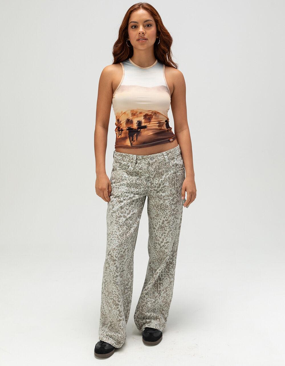 DICKIES Running Wild Womens Sleeveless Top - BROWN COMBO Product Image