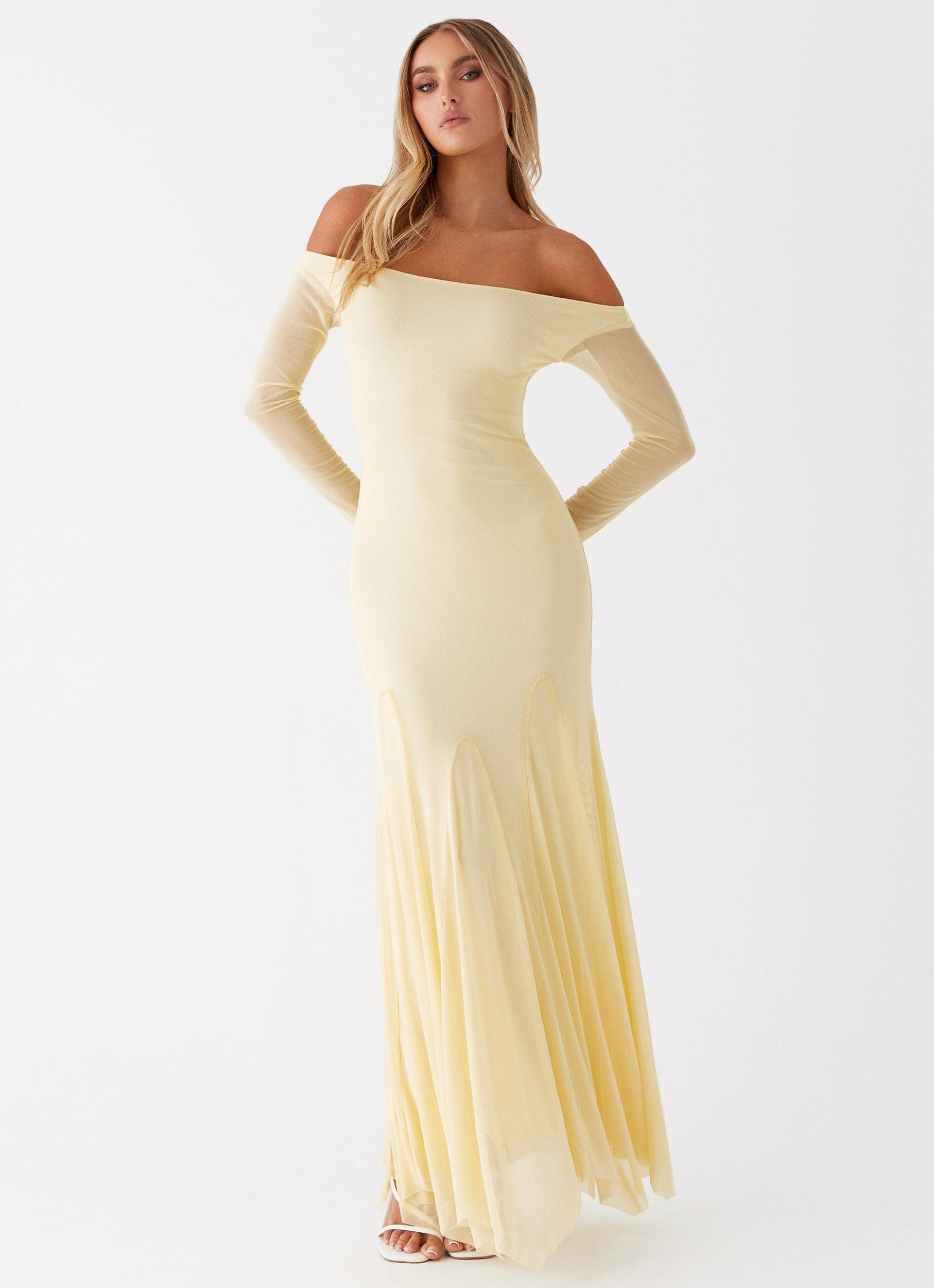 Maribel Maxi Dress - Yellow Product Image