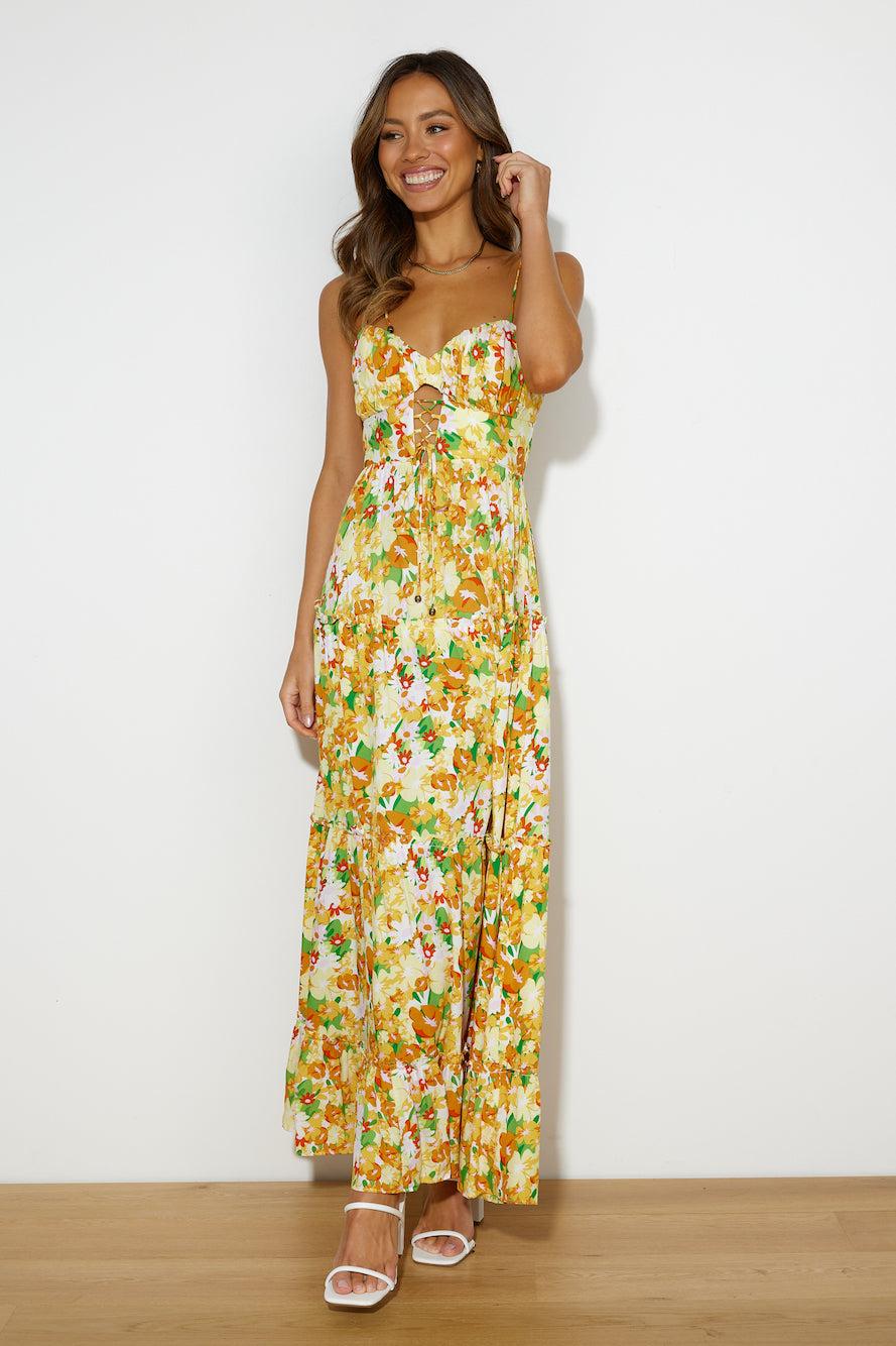 Sunset Pictures Maxi Dress Yellow Product Image