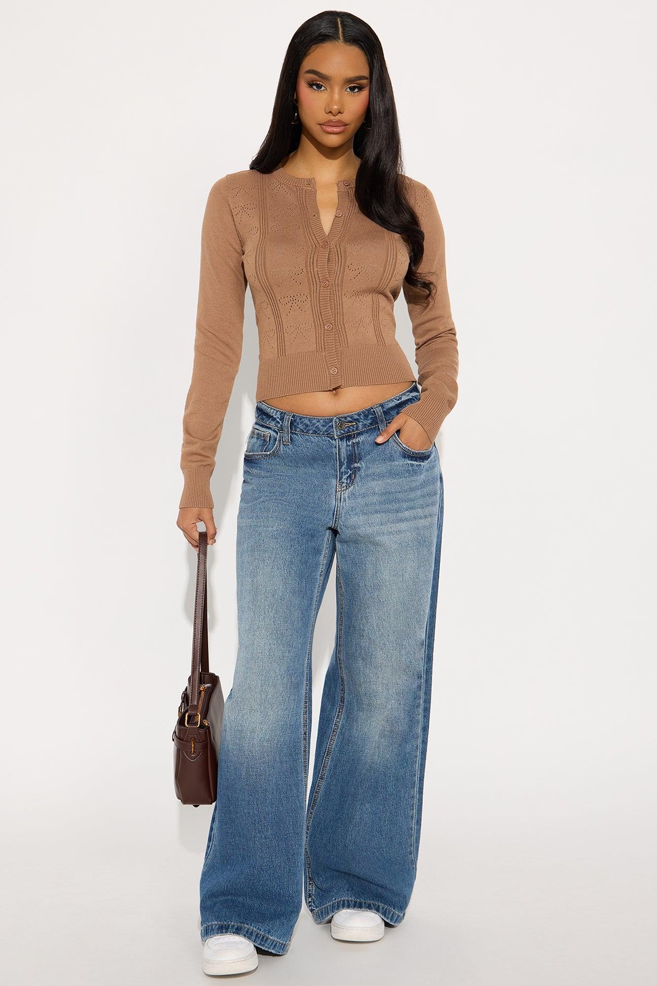 Giselle Bow Cardigan - Taupe Female Product Image