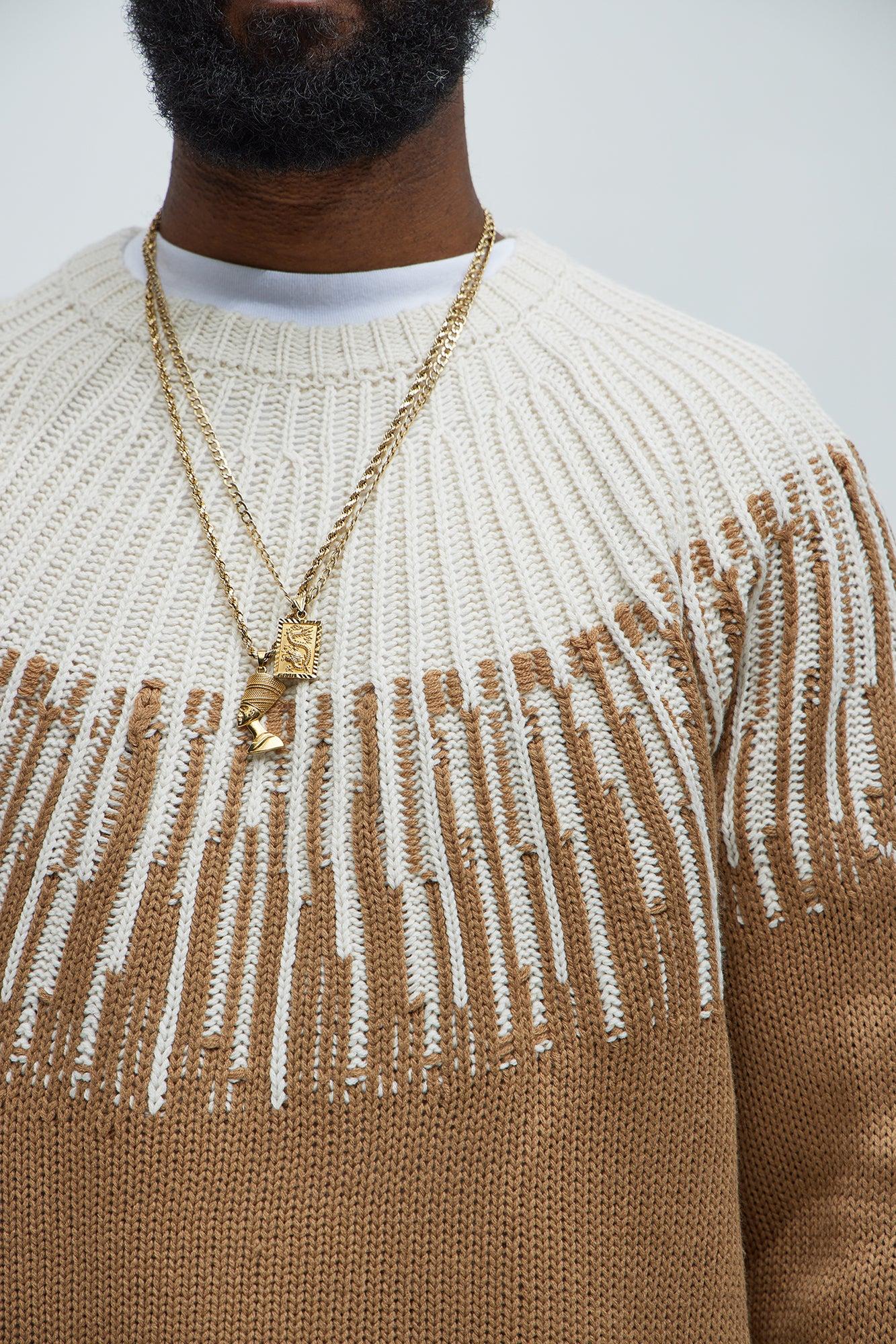 Radiant Crewneck Sweater - Brown Combo Male Product Image