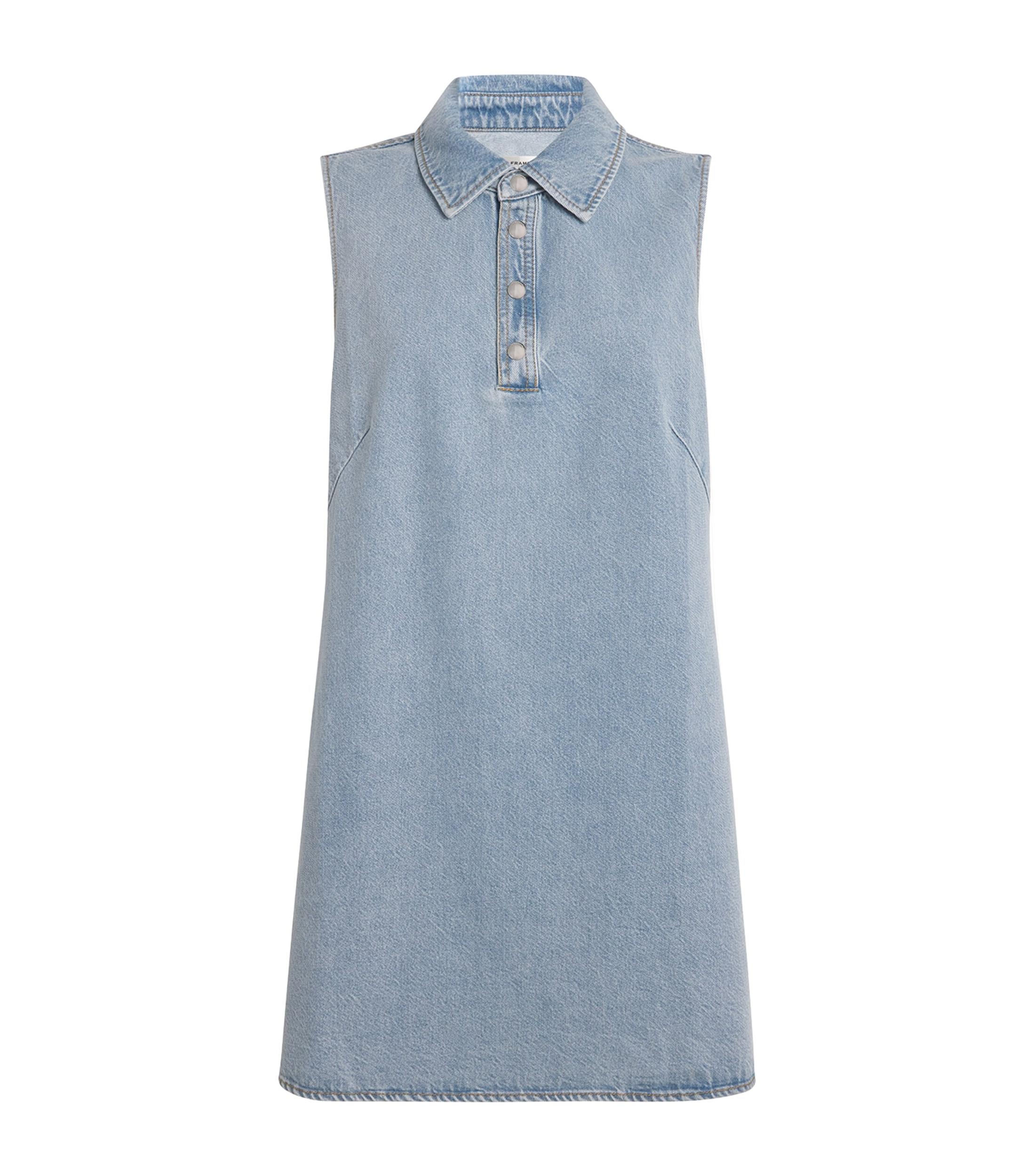 FRAME The City Shift Denim Dress In Blue Product Image