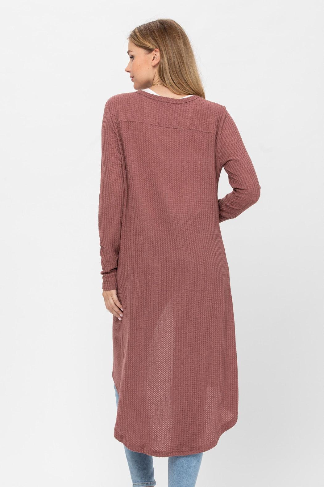 Button Down Solid Color Knit Cardigans With Pockets Product Image