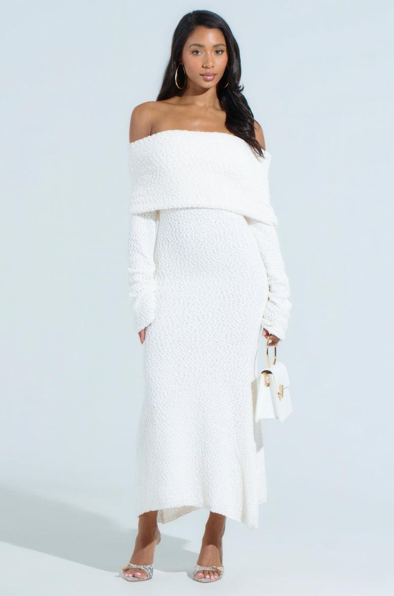 CANCELLED PLANS KNIT MIDI DRESS Product Image