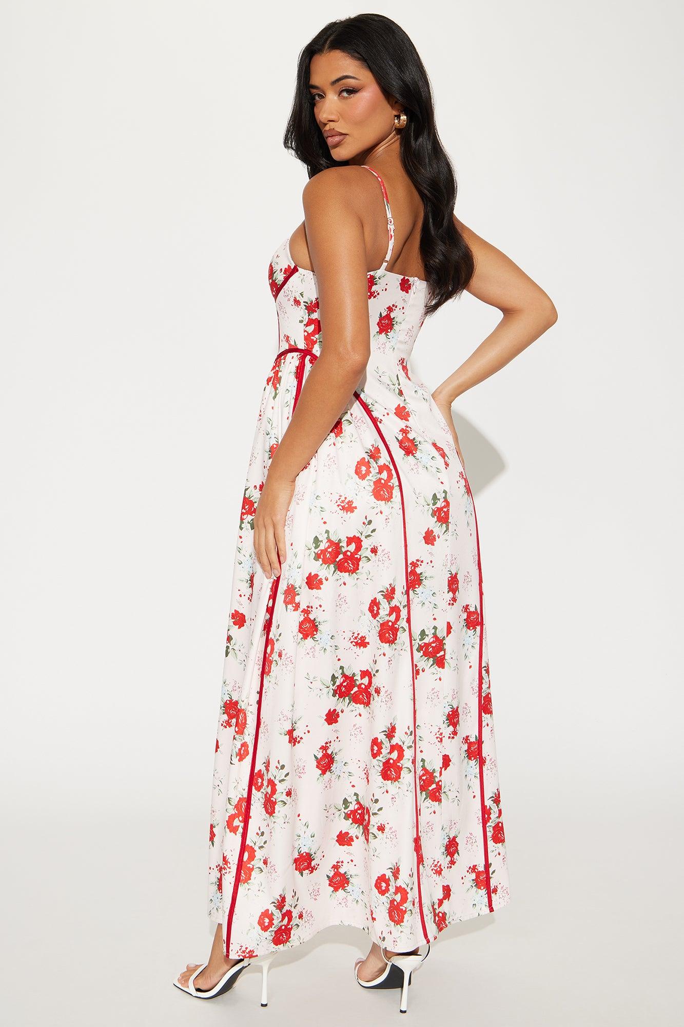 Ashley Floral Maxi Dress - Pink/combo Product Image
