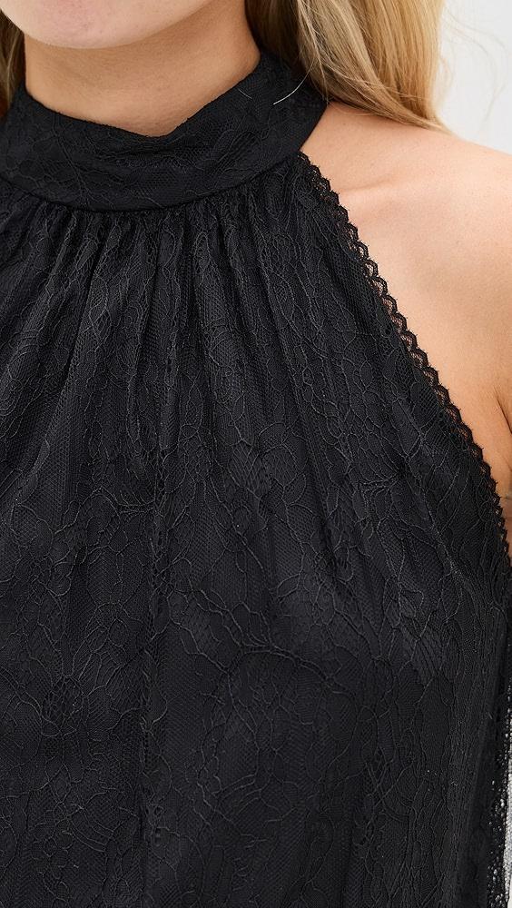 alice + olivia Maris Halter Neck Gathered Top | Shopbop Product Image