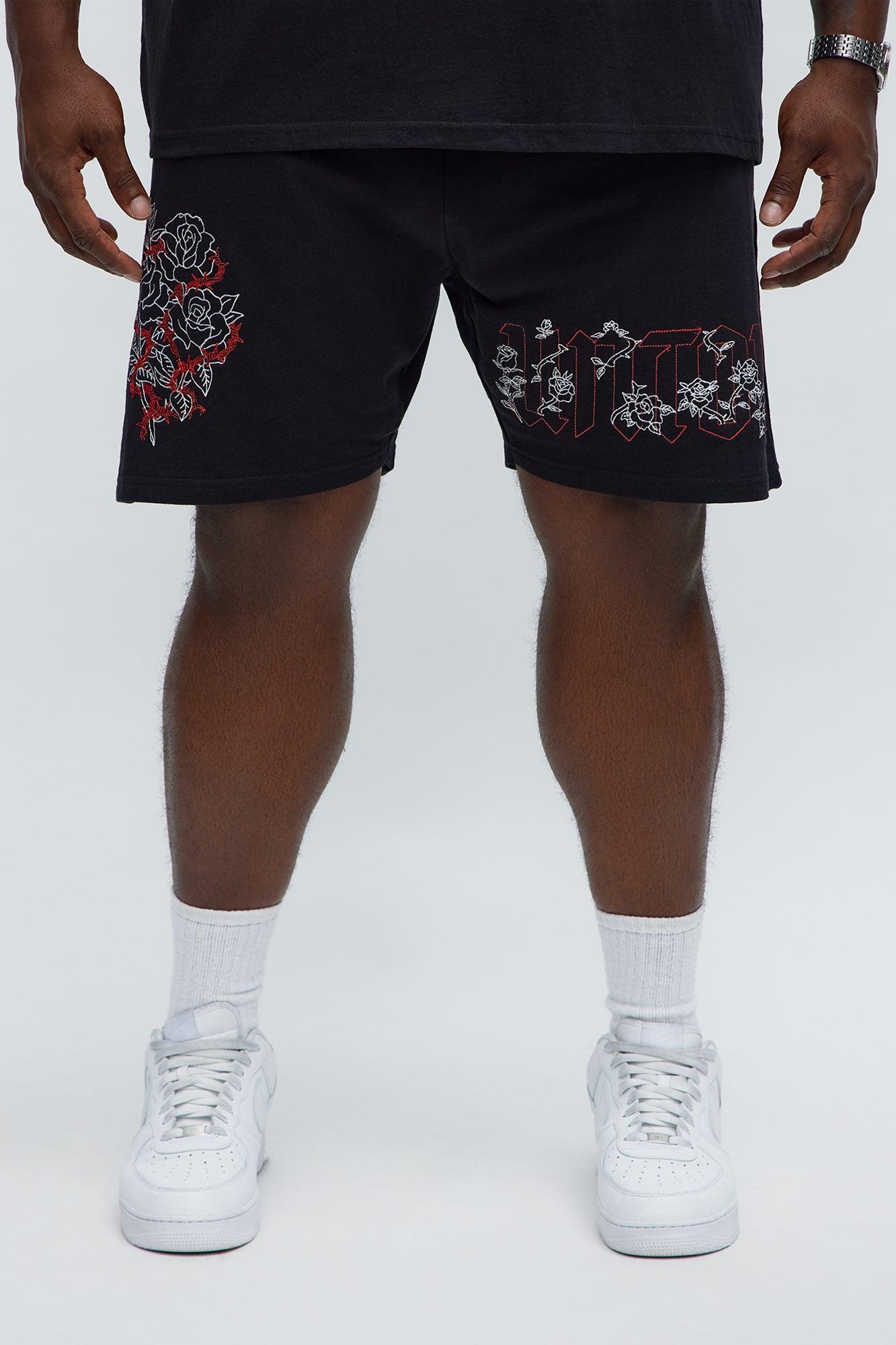Rose Bundle Sweatshorts - Black Male Product Image