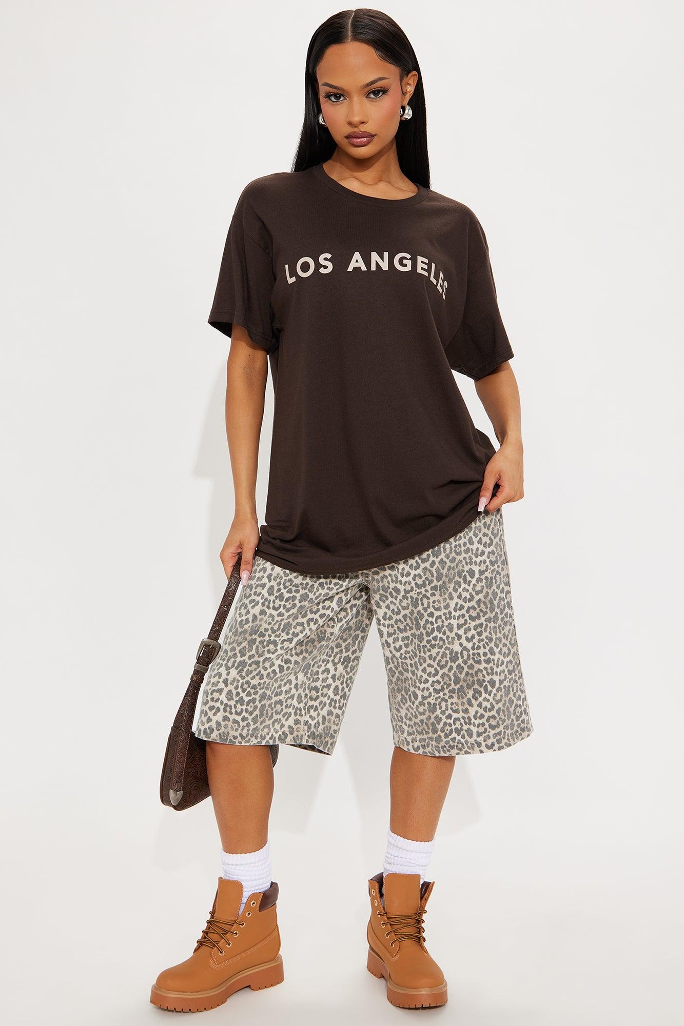 Los Angeles Oversized Tee - Chocolate Product Image