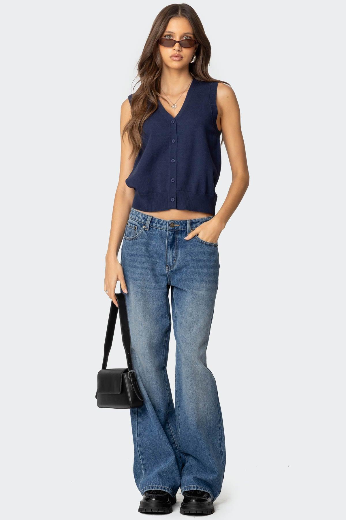 Nyc Washed Low Rise Baggy Jeans Product Image