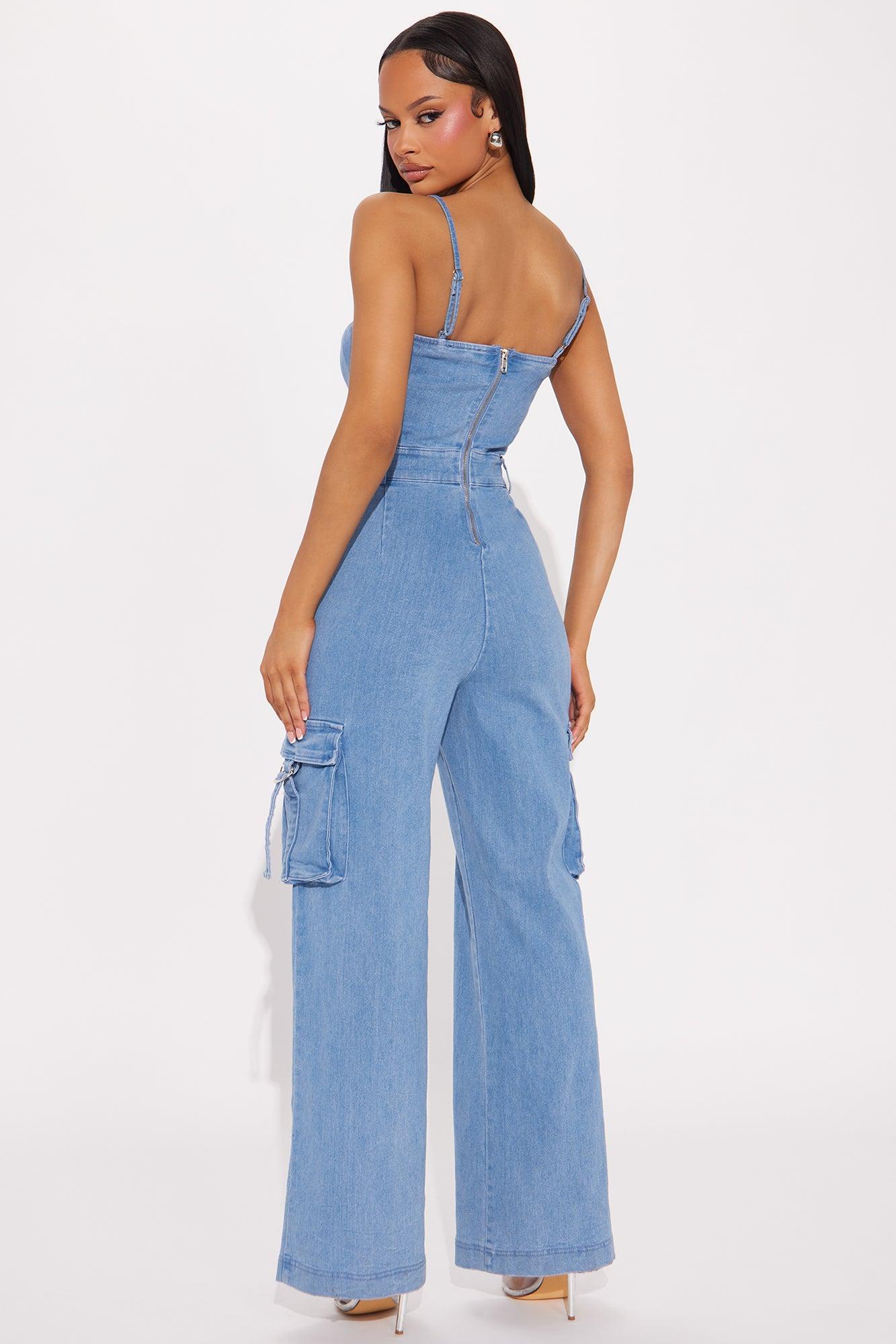 Jenny Denim Jumpsuit - Medium Wash Product Image
